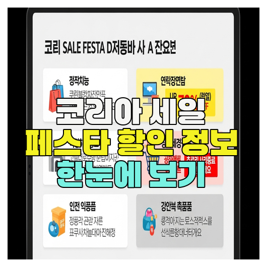  코리아 세일 페스타 할인 정보 한눈에 보기