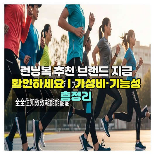  런닝복 추천 브랜드 지금 확인하세요｜가성비·기능성 총정리