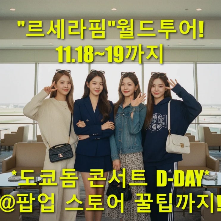 <b>르세라핌 도쿄돔 콘서트</b> D-DAY 총정리 | 팝업 스토어 꿀팁까지