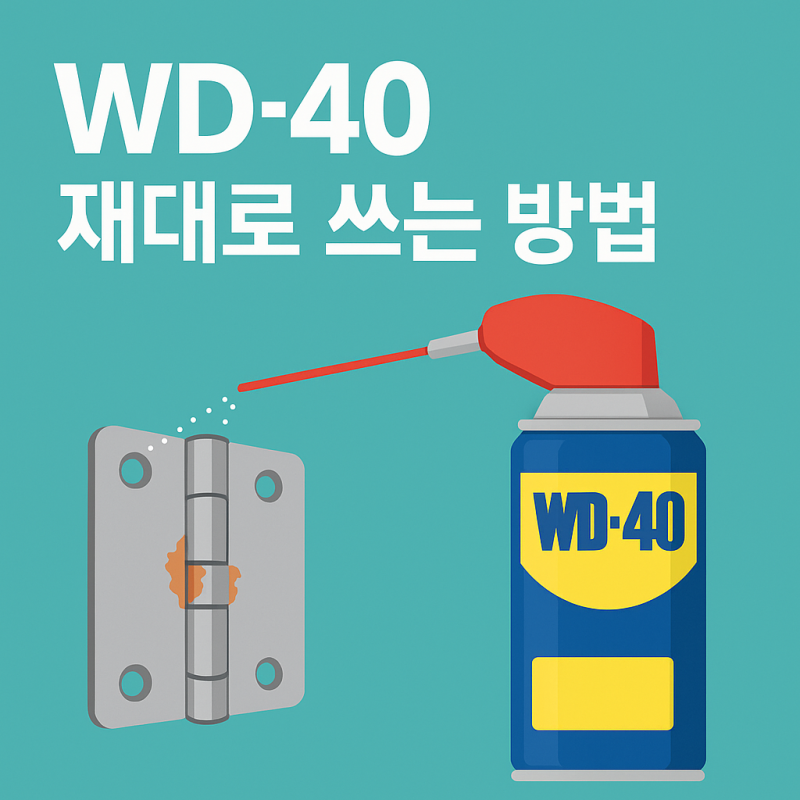 WD-40 제대로 쓰는 방법— 녹·부식·윤활·청소 기능을 정확하게 이해하기