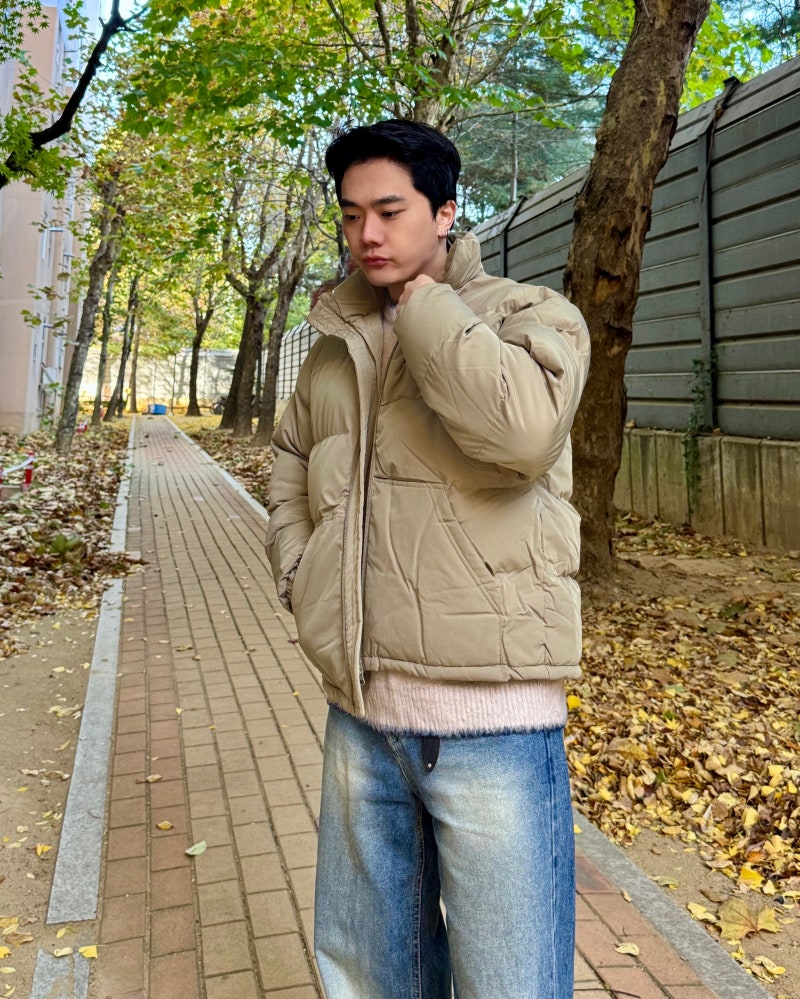 마메드로 남자숏패딩 하이넥 푸퍼패딩 남성 겨울 아이템 추천