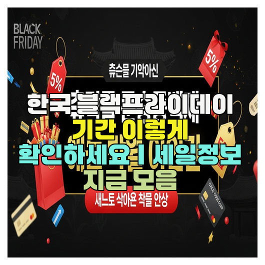  한국 블랙프라이데이 기간 이렇게 확인하세요｜세일정보 지금 모음