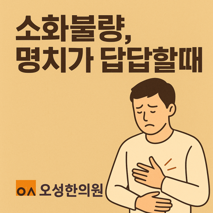  소화불량, 명치가 답답할 때, 파주 봉일천 오성한의원