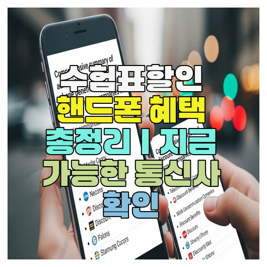  수험표할인 핸드폰 혜택 총정리｜지금 가능한 통신사 확인