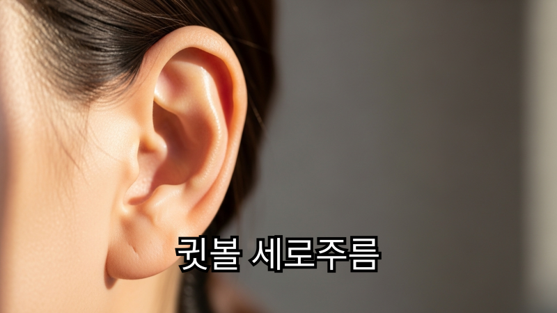 귓볼세로주름 생겼다면 이 방법으로 예방가능해요