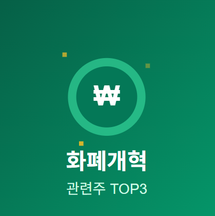  화폐개혁 관련주 · 대장주 TOP3 : CBDC 시대의 투자 수혜 기회 
