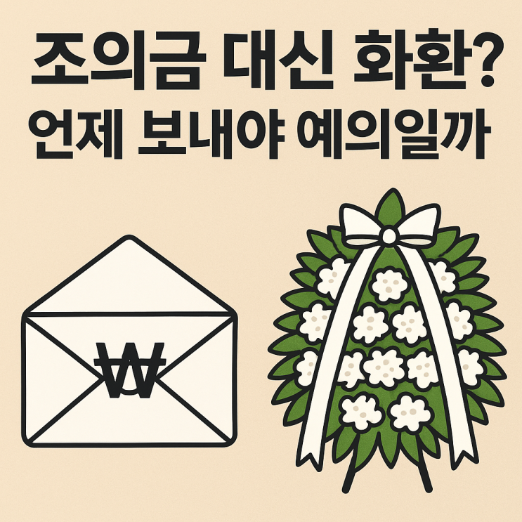  조의금 대신 근조화환, 언제 보내야 할까? 상황별 정확한 기준 정리