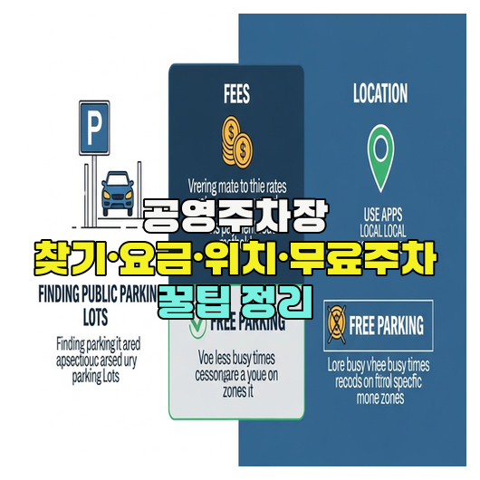  공영주차장 찾기·요금·위치·무료주차 꿀팁 정리