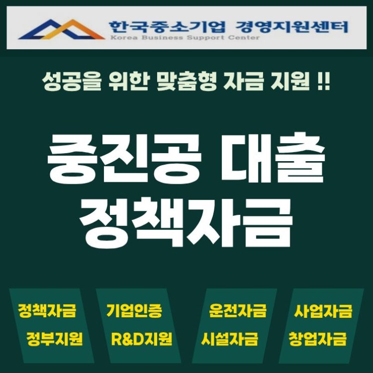  중진공(중소벤처기업진흥공단) 대출, 초기 기업 정책 자금 확보하는 방법