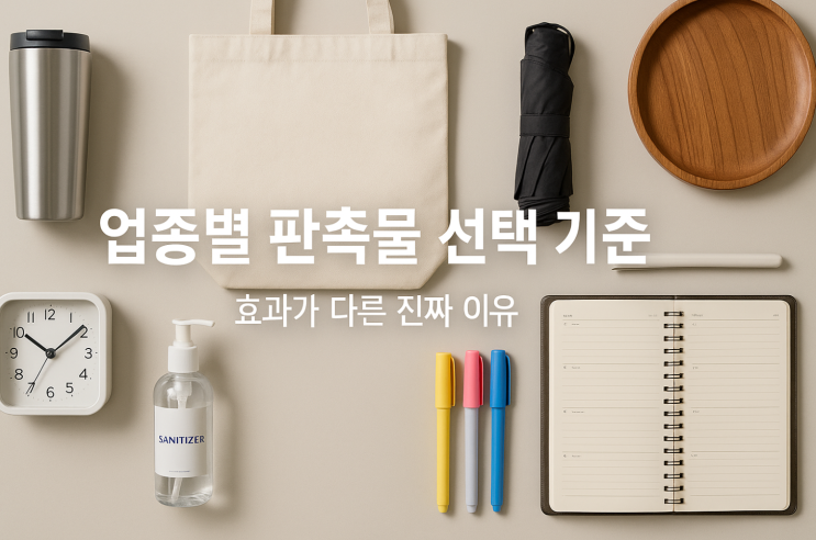  업종별 판촉물 선택, 왜 효과가 다를까?