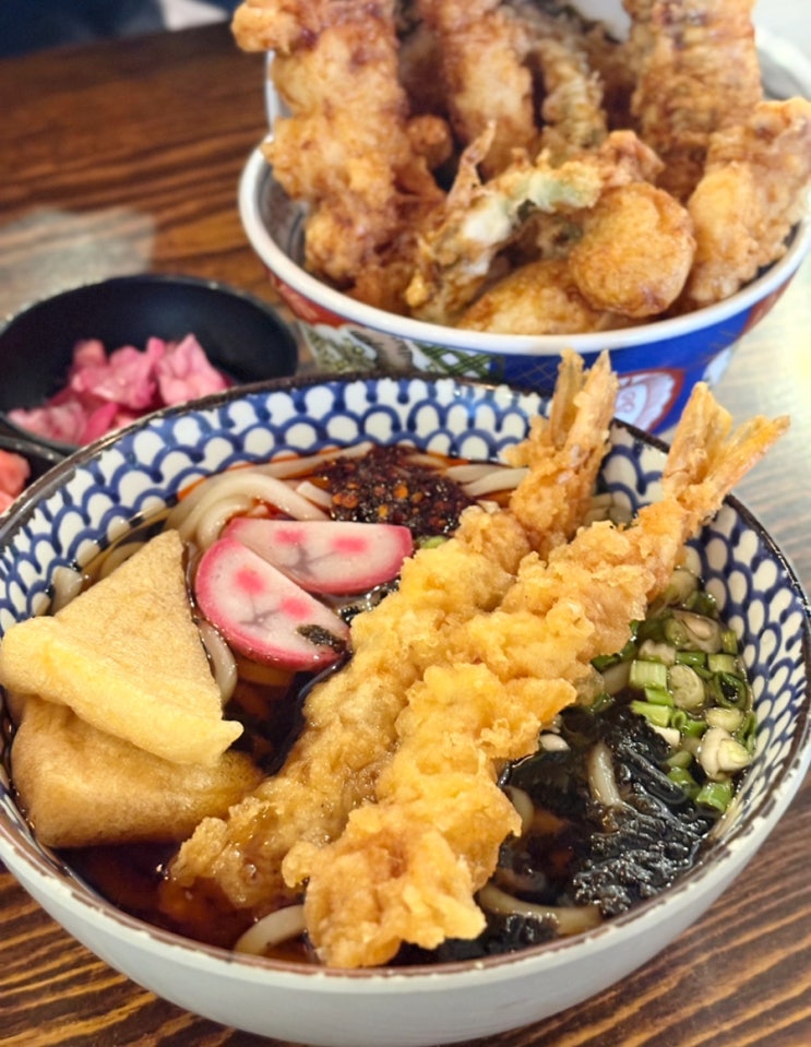  포항텐동 영일대해수욕장맛집 온센 포항점 이까텐동 우동 매운맛