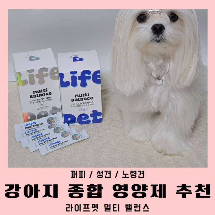  강아지종합영양제 먹기 편한 크기 라이프펫 멀티비타민