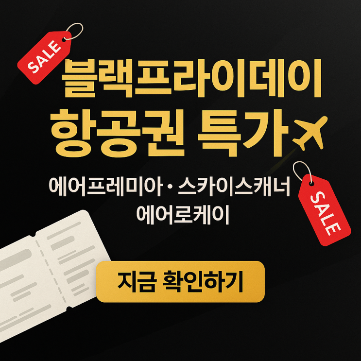  블랙프라이데이 항공권 특가: 에어프레미아·스카이스캐너·에어로케이 할인 제대로 받는 법