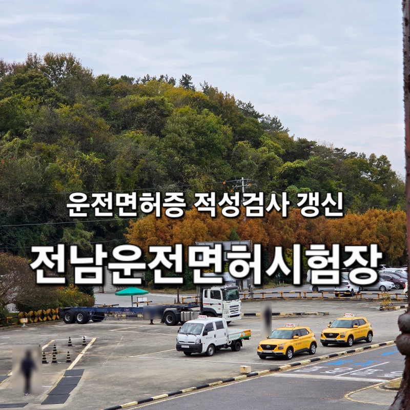 전남운전면허시험장 / 1종 보통 적성검사 운전면허증 갱신 방법 준비물