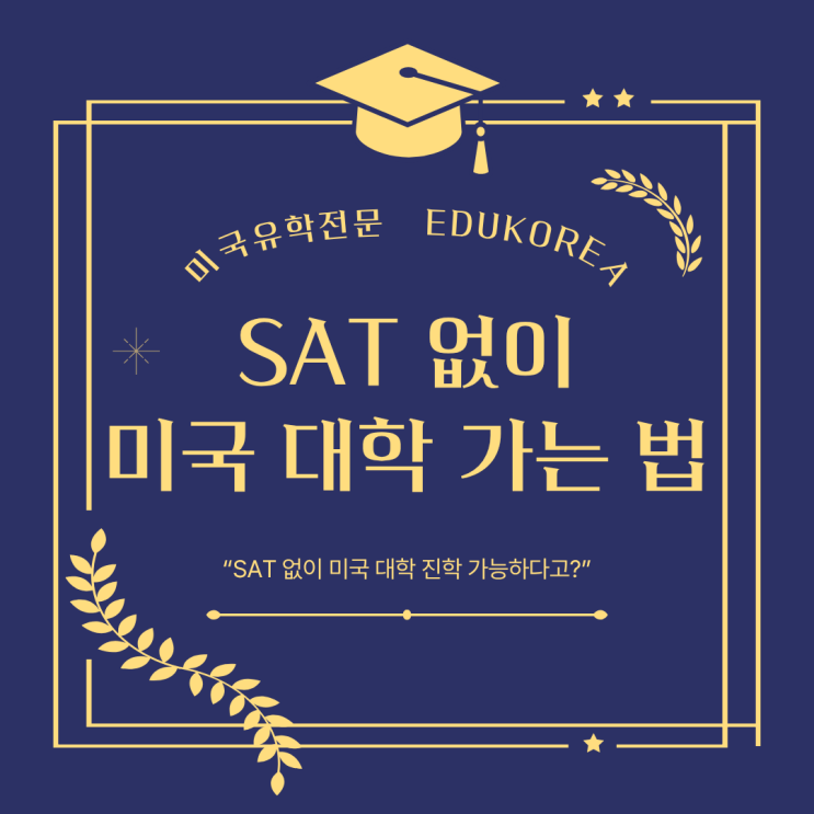  수능 이후, SAT 없이 미국 대학 가는 법 !