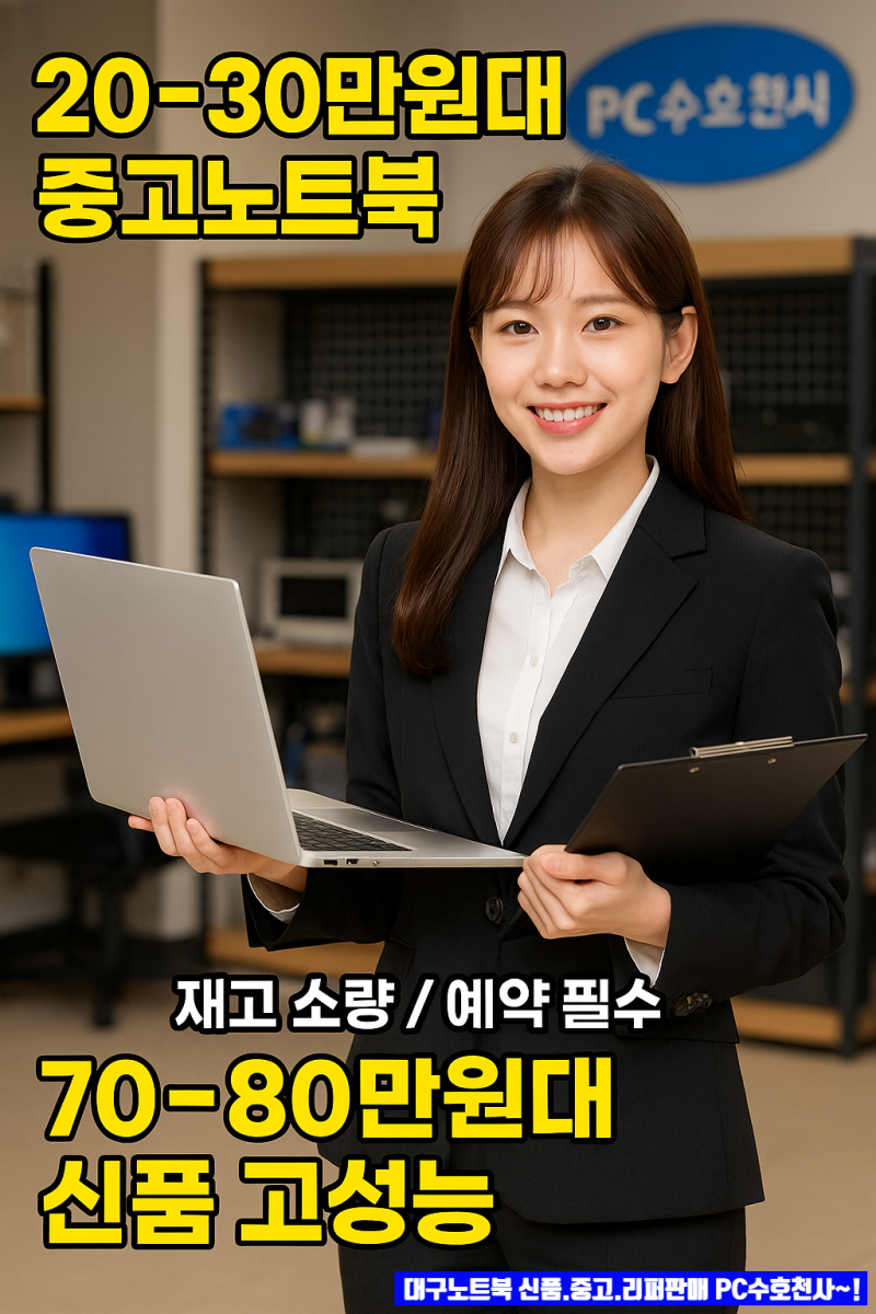 대구 달성군·달서구 컴퓨터·노트북 전문점PC수호천사 중고·신품 노트북 특가 판매 리뷰