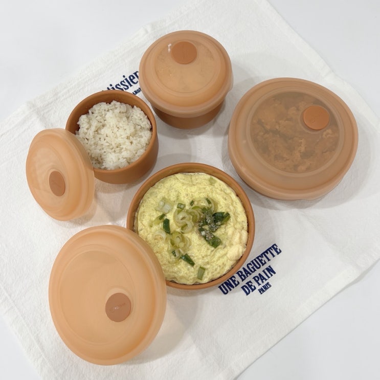 냉동밥용기 밥소분 편한 내열 실리콘 냉동실 정리 용기 살림템! 실리만 이지뷰