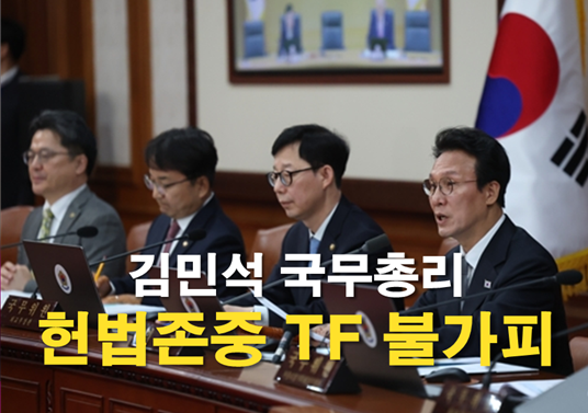 김총리 “<b>헌법존중 TF</b> 불가피, 꼭 필요한 범위에서 신속하게... 