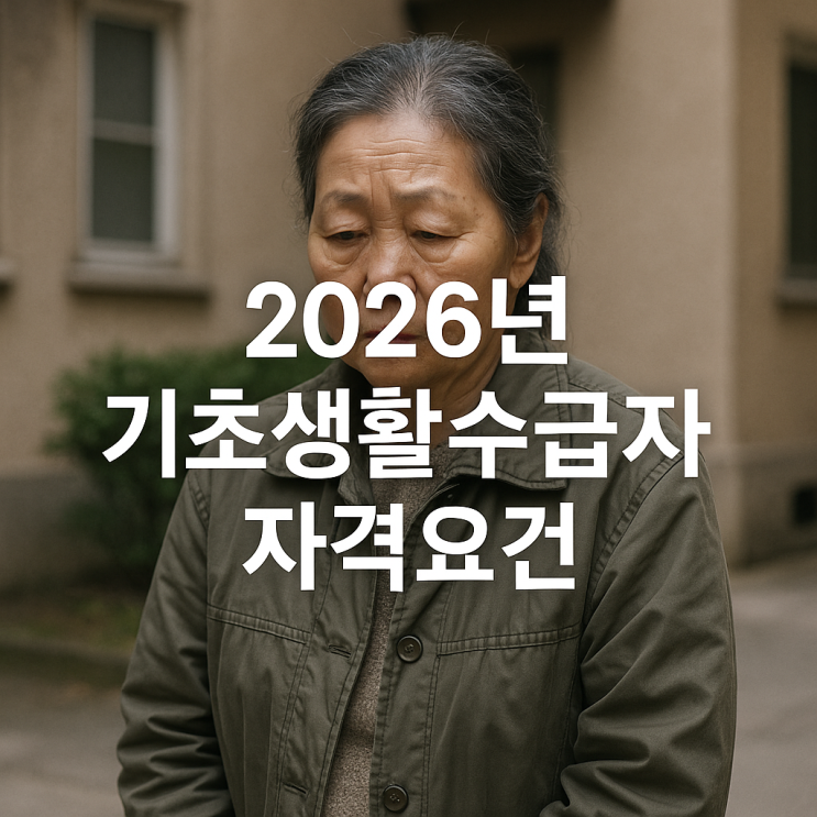  2026년 기초생활수급자 자격요건, 중위소득 인상과 혜택 총정리 (생계, 의료, 주거급여)