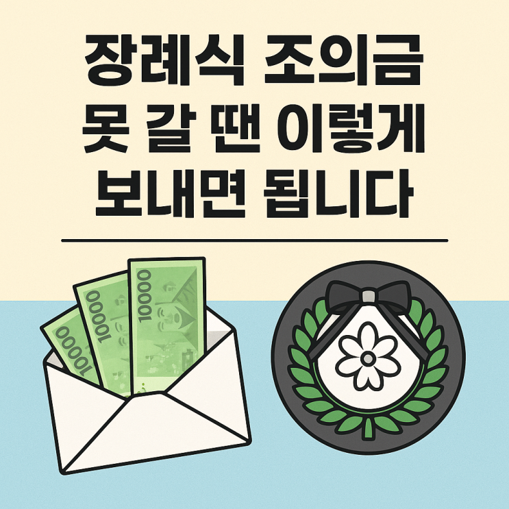  ️ 장례식 조의금, 직접 못 갈 때 이렇게 보내면 예의에 맞습니다