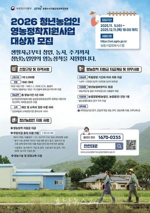  순천시, ‘2026년 청년농업인 영농정착 지원사업’ 대상자 모집