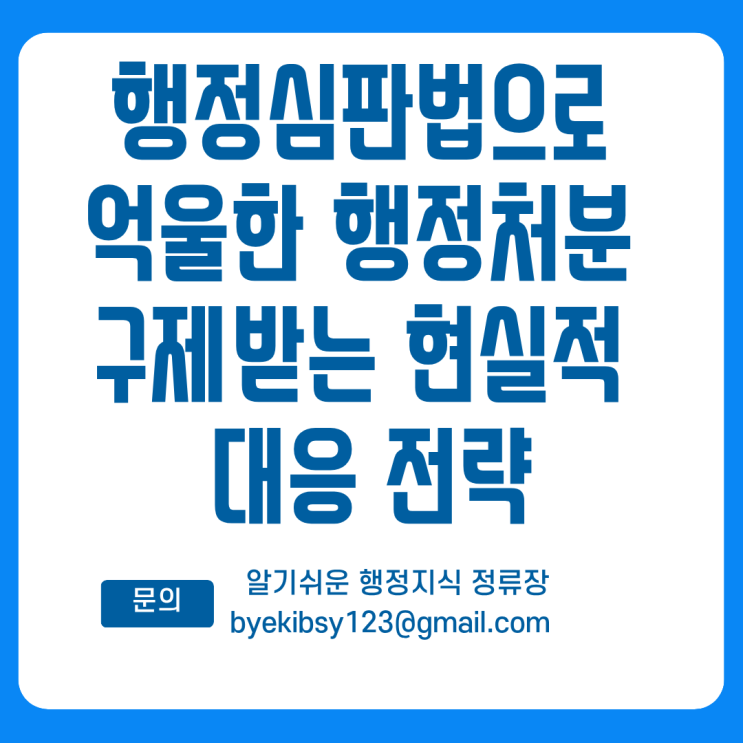  행정심판법으로 억울한 행정처분 구제받는 현실적 대응 전략