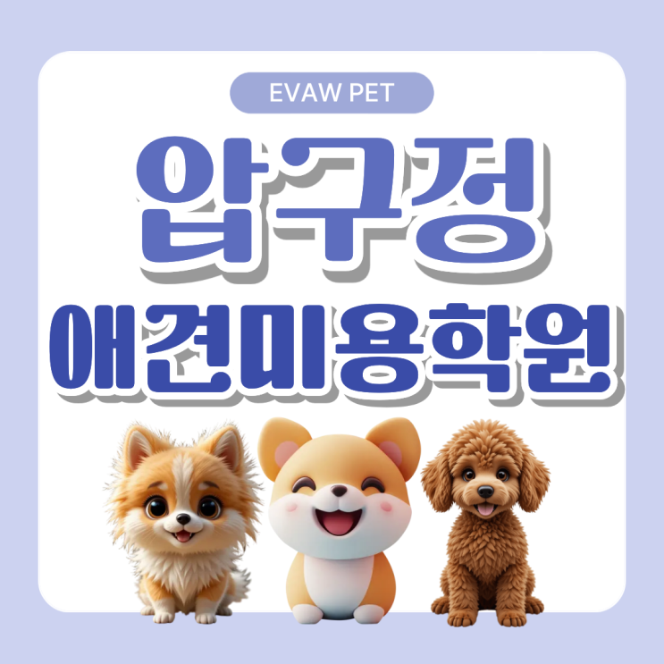  압구정애견미용학원, 반려견 케어부터 주부도 취업·창업까지 가능한 자격증 추천