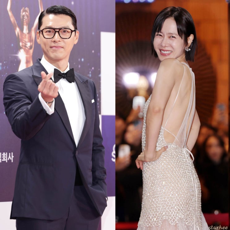 <b>현빈</b>️<b>손예진</b> 영화제 최초 나란히 <b>주연상</b> 인기상 <b>부부</b> 동반... 