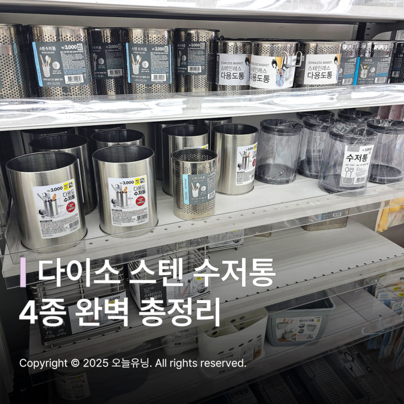 다이소 스텐 수저통 수저 정리함 케이스 총정리