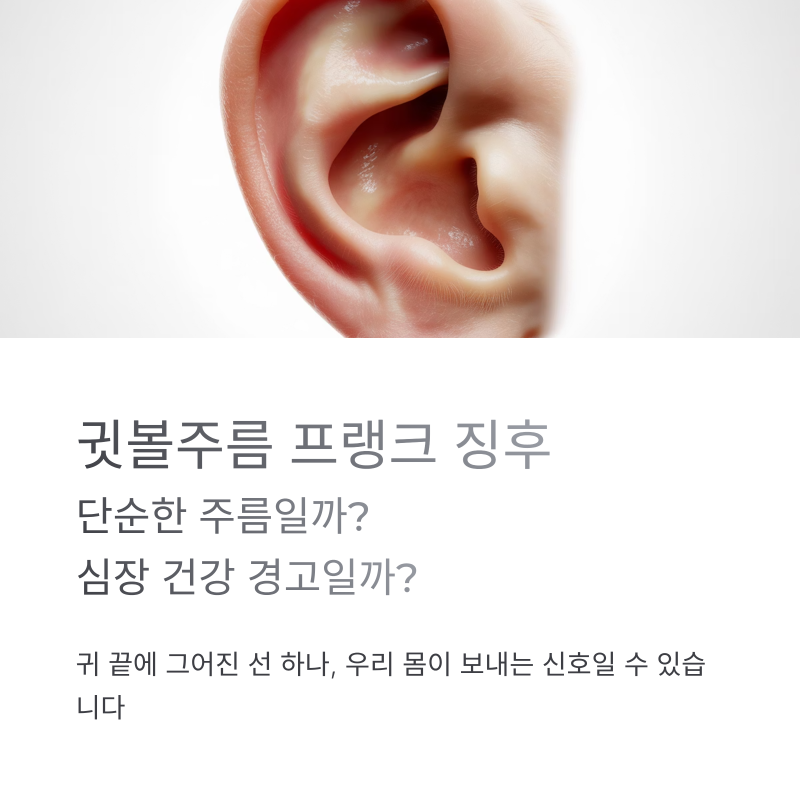귓볼주름 프랭크 징후, 단순한 주름일까? 심장 건강 경고일까?