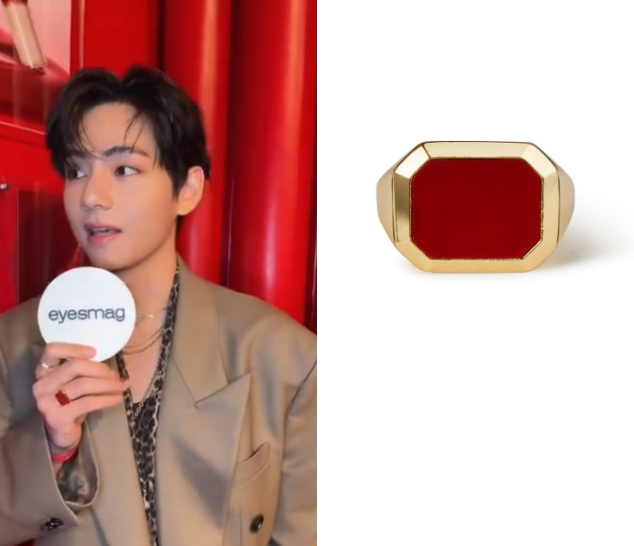 BTS 뷔 반지 연예인 패션 뷔 티르티르 속 주얼리 코디 목걸이, 인장반지 파나쉬차선영