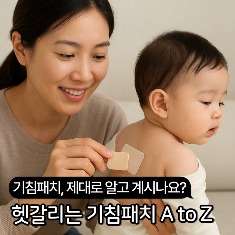 아기 유아 기침패치 위치 시간 효과 원리 부작용 등 완벽정리!