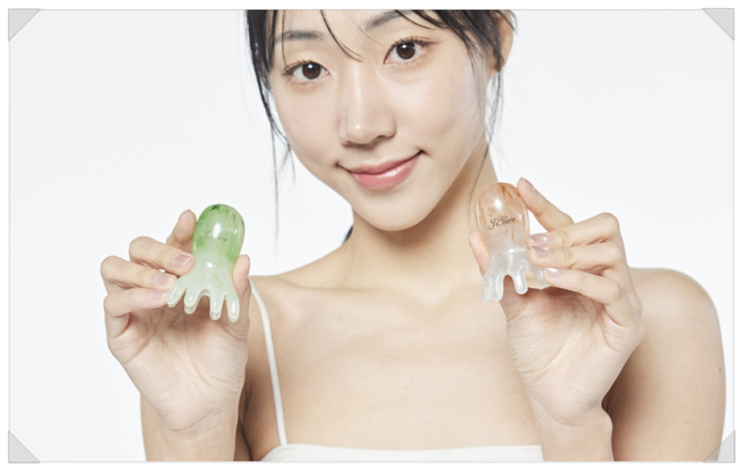  탈모예방+붓기제거! 1+1 문어 두피 괄사 마사지기 머리 지압 마사지 승모근 빗 림프 순환
