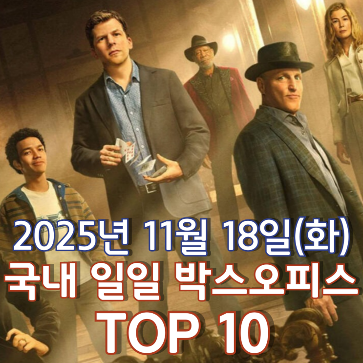  [국내 박스오피스] 일일 TOP 10 - 2025년 11월 18일(화)