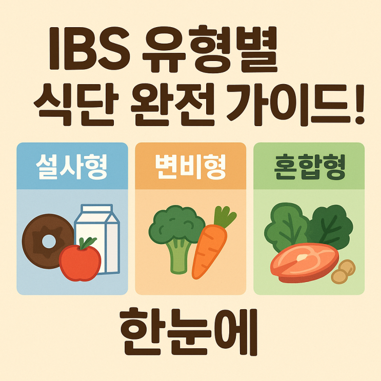  과민성대장증후군(IBS) 유형별 식단 가이드 — 증상 맞춤으로 관리하기