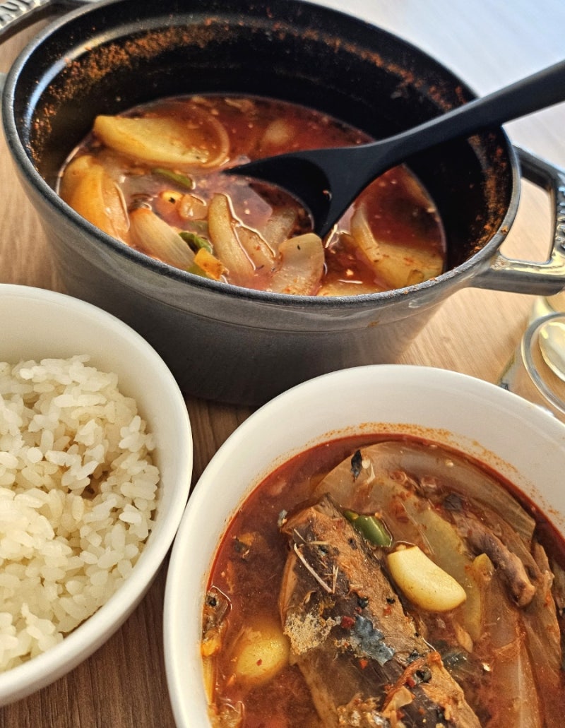 샘표 조림전용 고등어통조림 초간단 고등어찌개 만들기