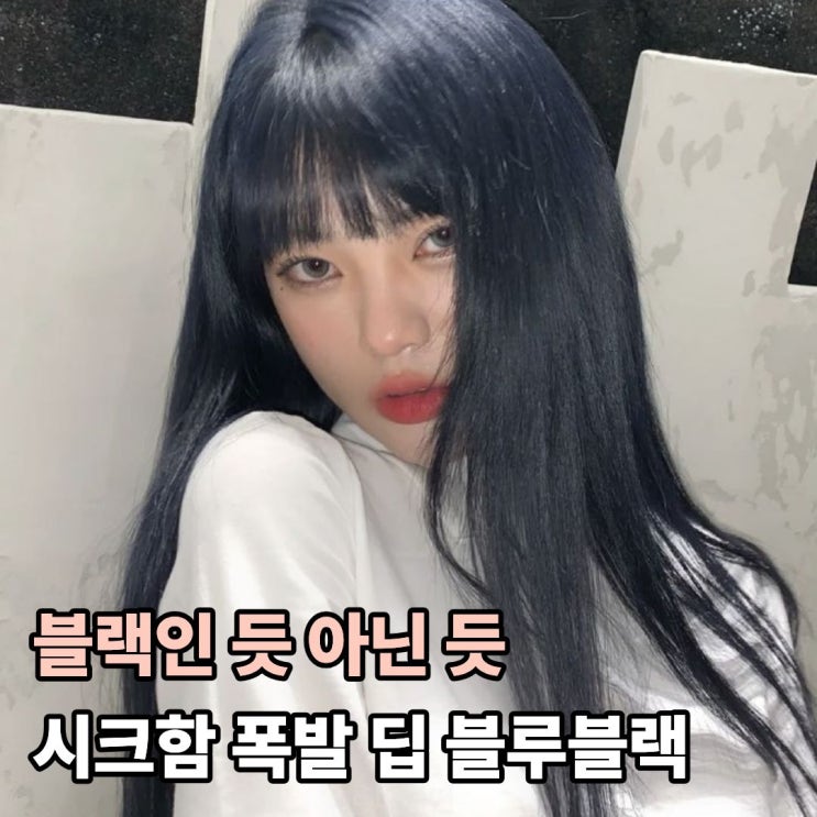  블랙인 듯 아닌 듯 시크함 폭발 딥 블루블랙