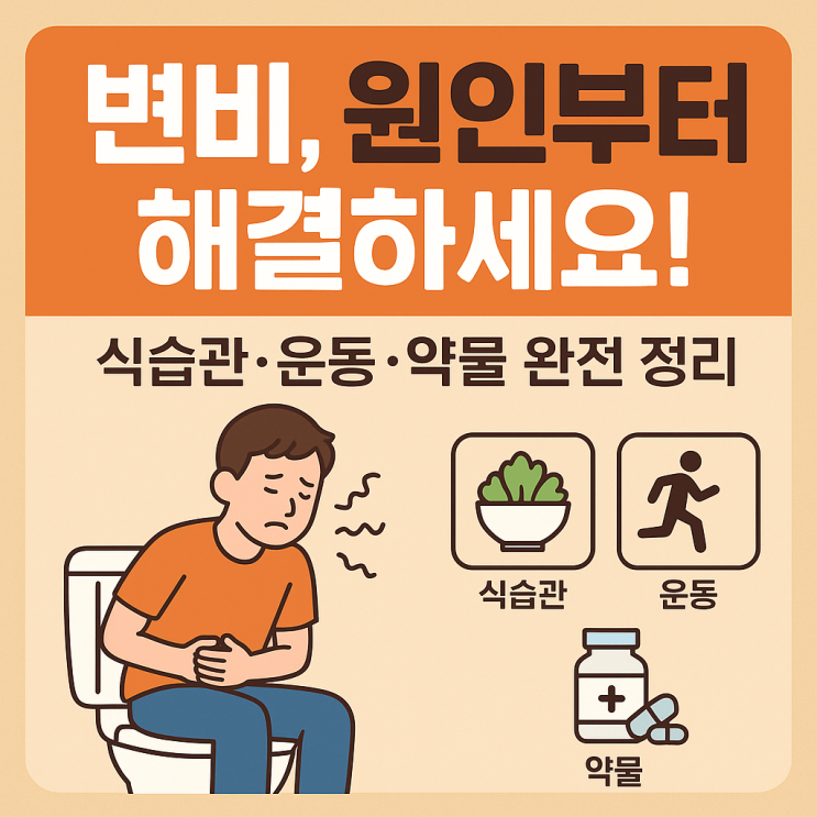  변비, 원인부터 잡아야 해결된다! 식습관·장운동·약물 가이드