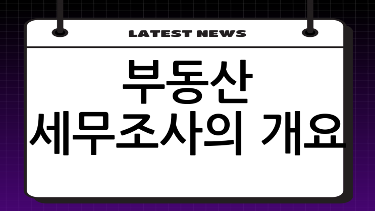  부동산 세무조사와 영향
