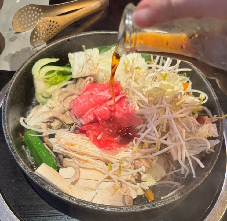  부천시청역맛집 옥소반 스키야키, 김치볶음밥 후기