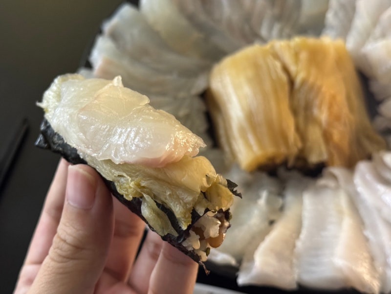 강민경 소금김밥 만들기 광어소금김밥 레시피 광어회 올리브유 소스