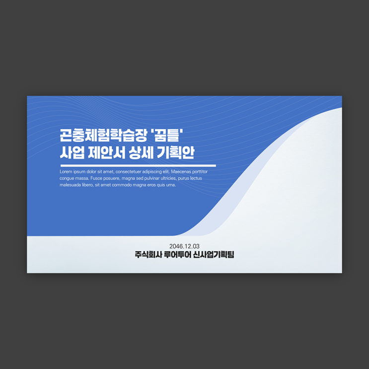  기획서 제안서 ppt 템플릿 깔끔한 비즈니스 피피티 양식