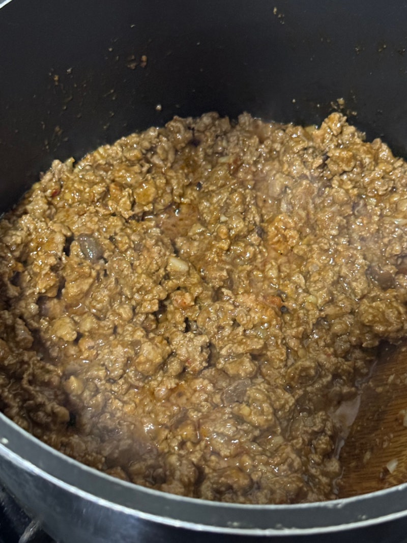 [자취생 레시피] 소고기 다짐육 된장찌개 레시피 | 고기 듬뿍, 황금비율 장맛으로 끓이는 집....