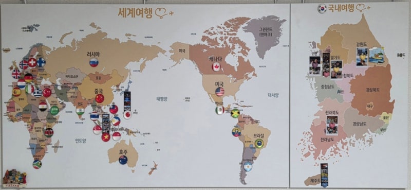 세계지도 자석판