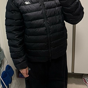 뉴발란스 UNI 에센셜 후드 경량 패딩 자켓 점퍼 집업 NBNQFCOG13 사이즈 팁/ 착샷