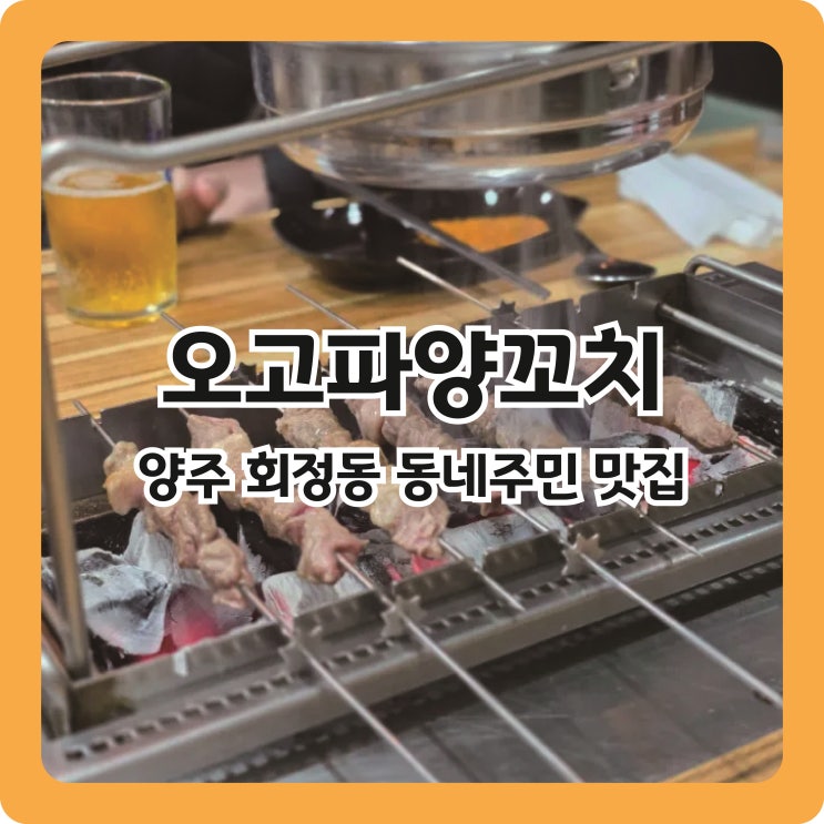  양주 회정동 동네주민 맛집, 오고파양꼬치