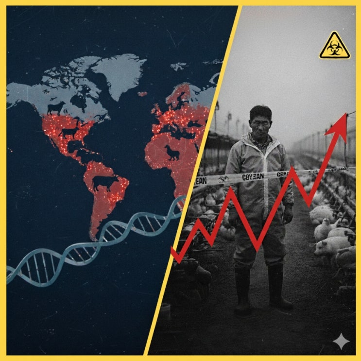  전 세계 고병원성 AI 확산 및 국내 발생 현황 • 전 세계적으로 고병원성 조류인플루엔자(AI)가 확산