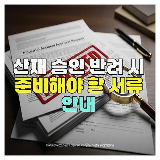  산재 승인 반려 시 준비해야 할 서류 안내