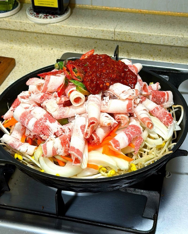 Recipe | 콩불 만들기 레시피 우삼겹 콩나물 불고기 요리