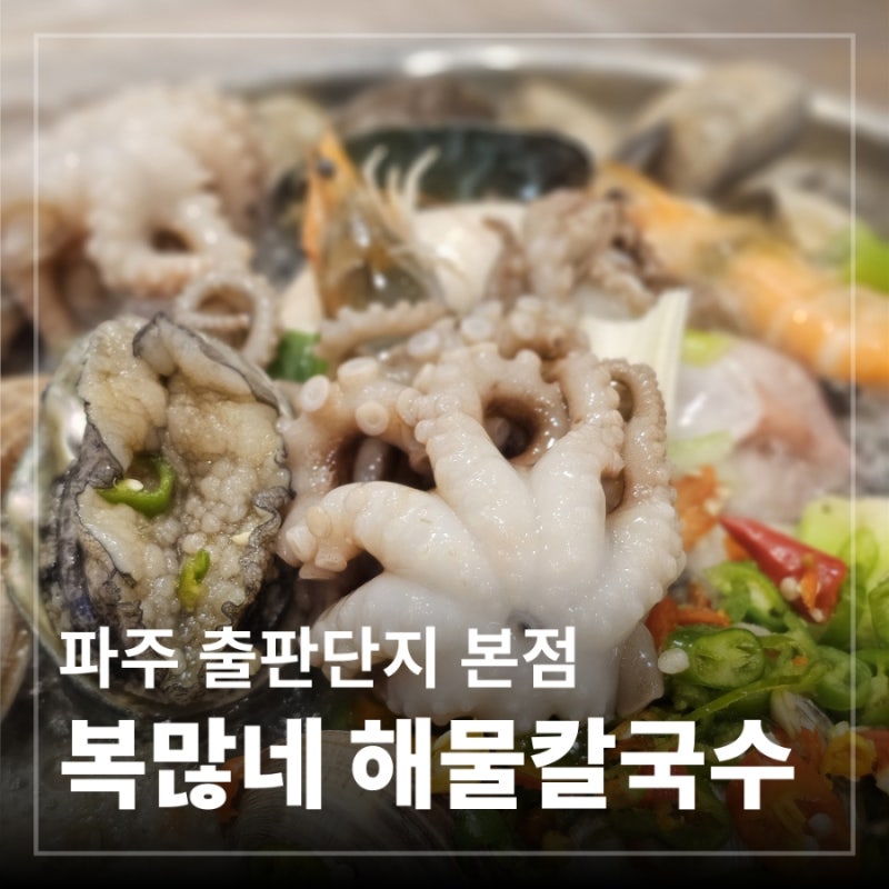[파주 해물칼국수 맛집] 파주 드라이브 코스! 복많네해물칼국수 본점 솔직 후기